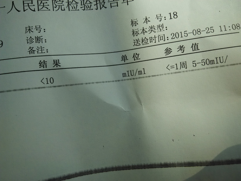 验血单这样是没怀吗?