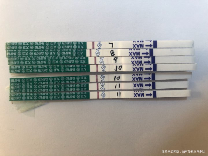 移植囊胚第十一天没有加深反而有点淡了