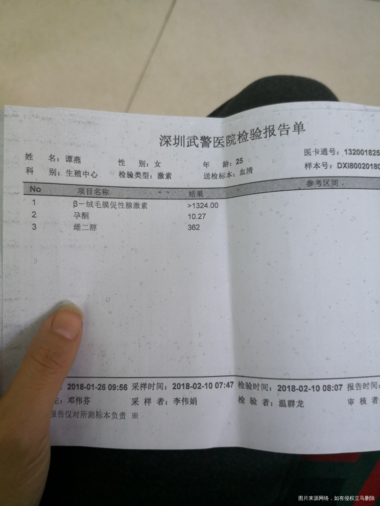 移植第十四天,要下午医生上班才能看结果。