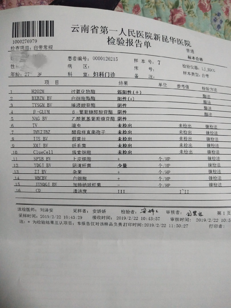 麻烦好孕帮的医生帮忙看下白带检验报告单