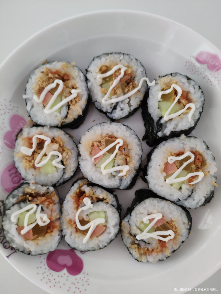 第一次做寿司挺成功的