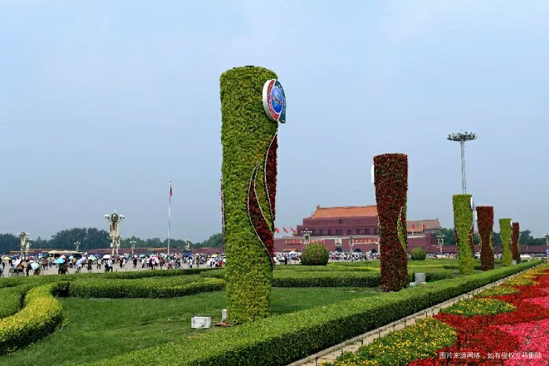 大帝都就是不一样啊,国庆节花坛