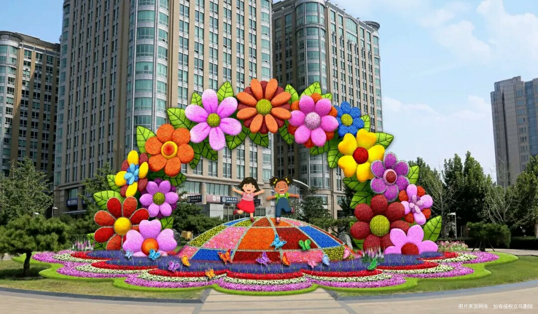 大帝都就是不一样啊,国庆节花坛