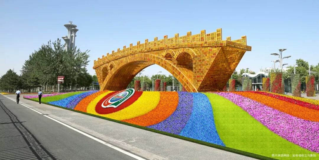 大帝都就是不一样啊,国庆节花坛