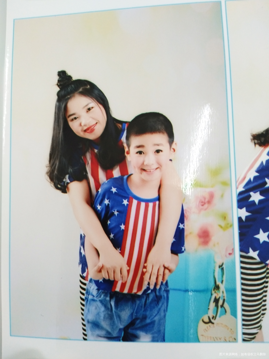 我和儿子的孕妇照,因为