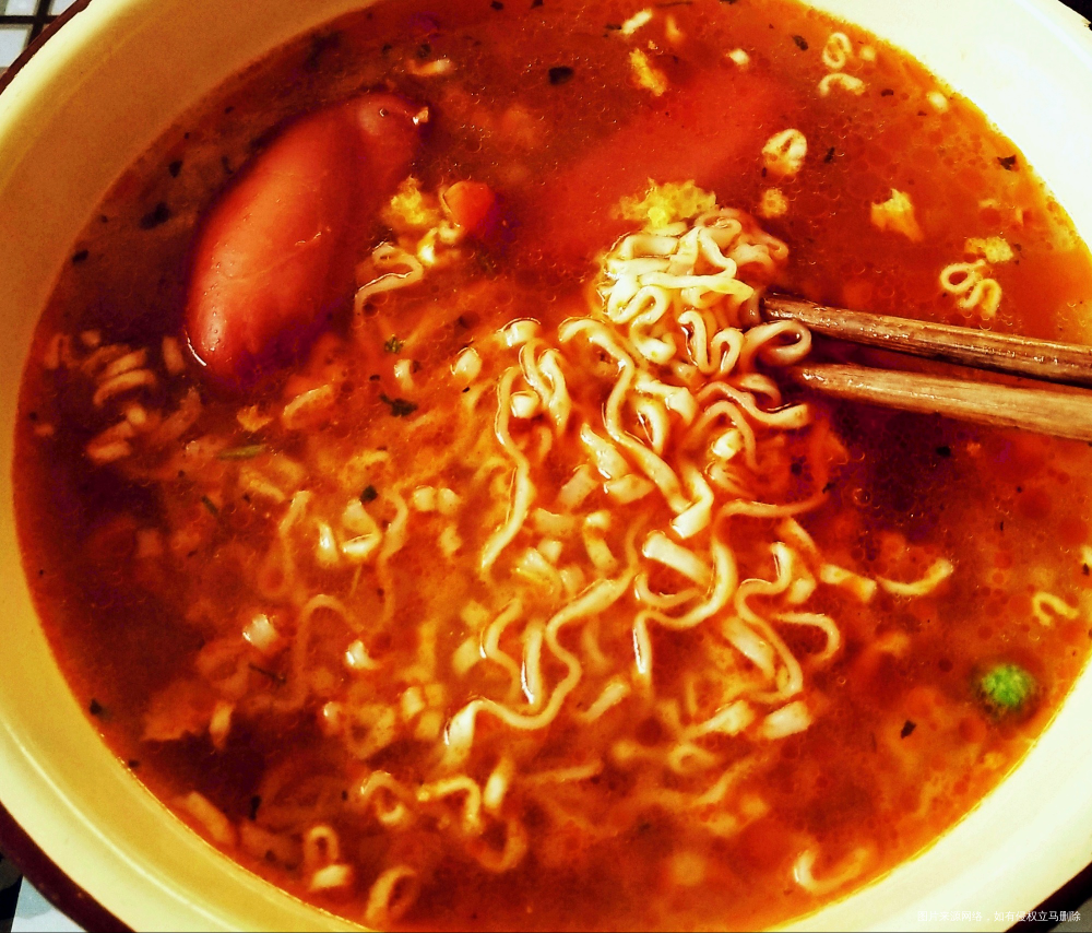 今天早晨吃了方便面了