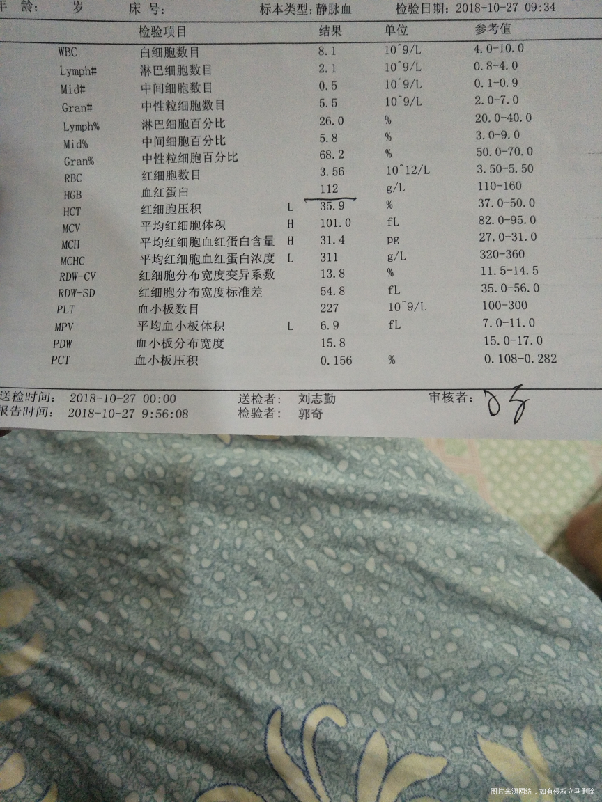 26周今天检查血尿常规 空腹血糖 肝脏功能