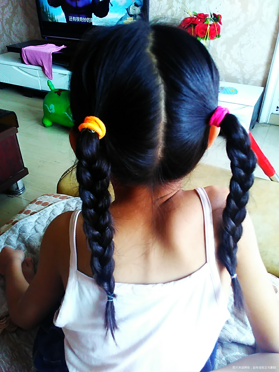 我第一次给宝贝辫麻花辫