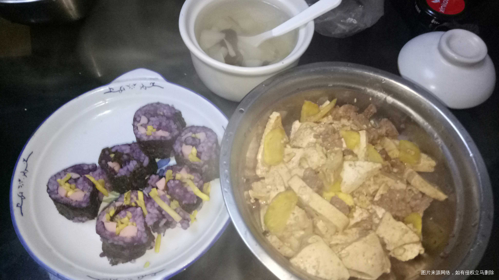 昨天突发奇想给我闺女做的晚餐