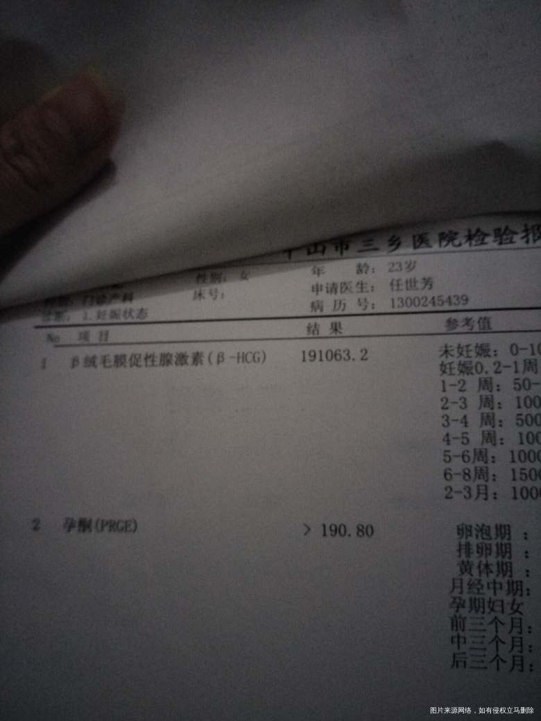 今晚突然间翻找大儿子以前还在肚子去验血的单子