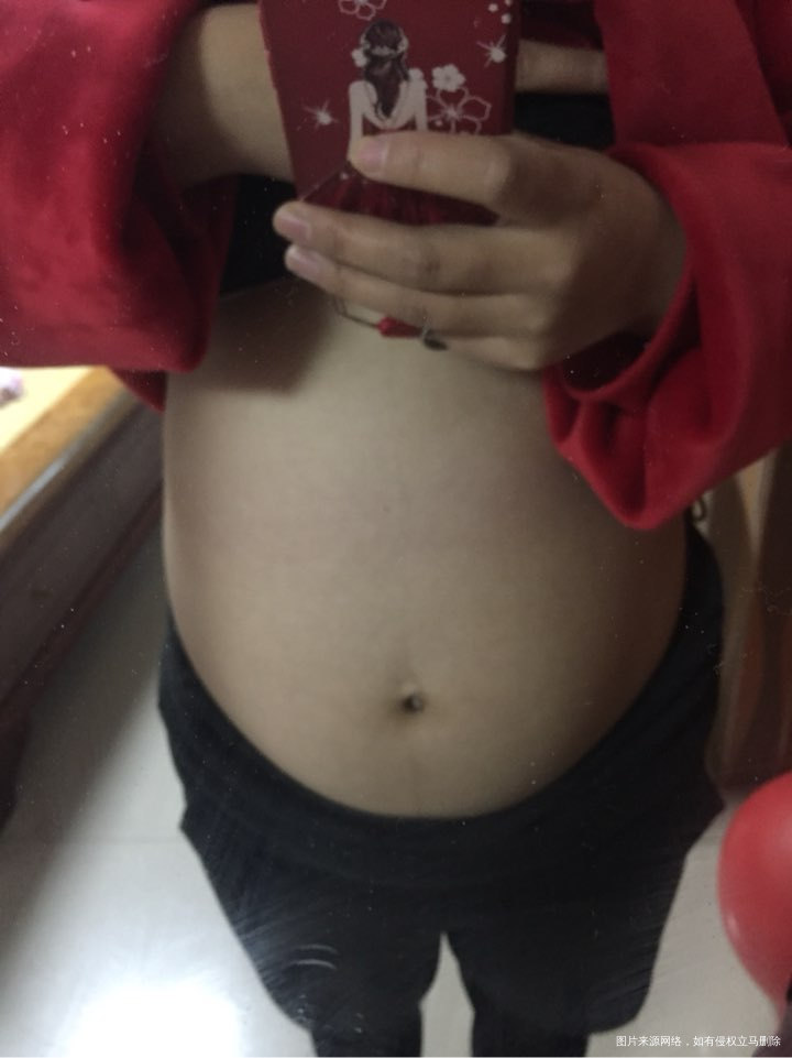 看肚型猜男女啦……看园的还是尖的