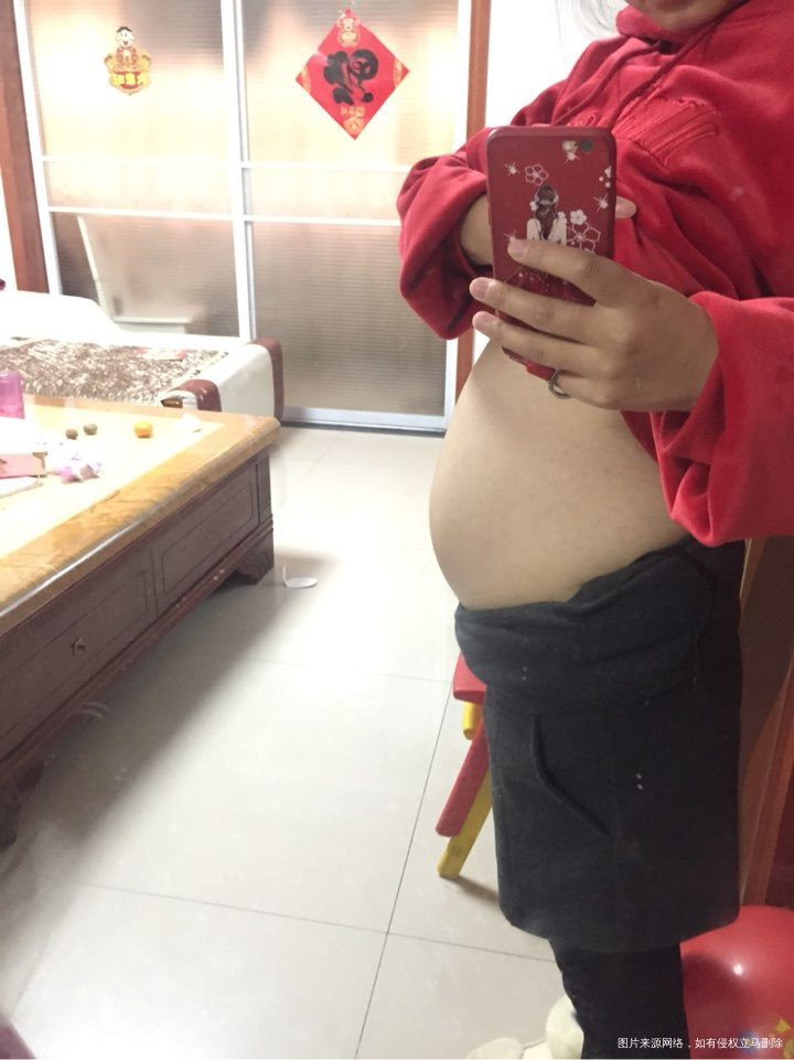 看肚型猜男女啦……看园的还是尖的