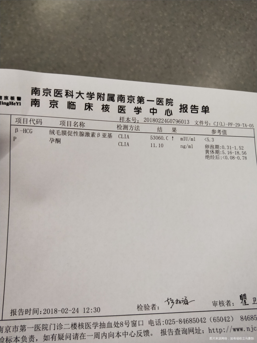末次一月八号,这次抽血孕酮