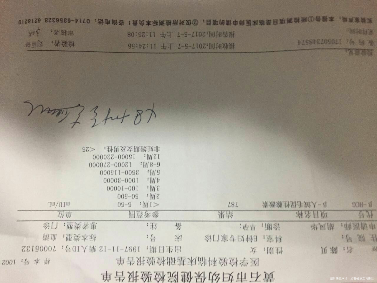 停经43天没看见孕囊 担心宫外孕 七号检查的单子 和9号的