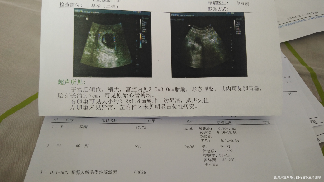 求助医生保住我这胎,孕检绒毛翻倍及彩超