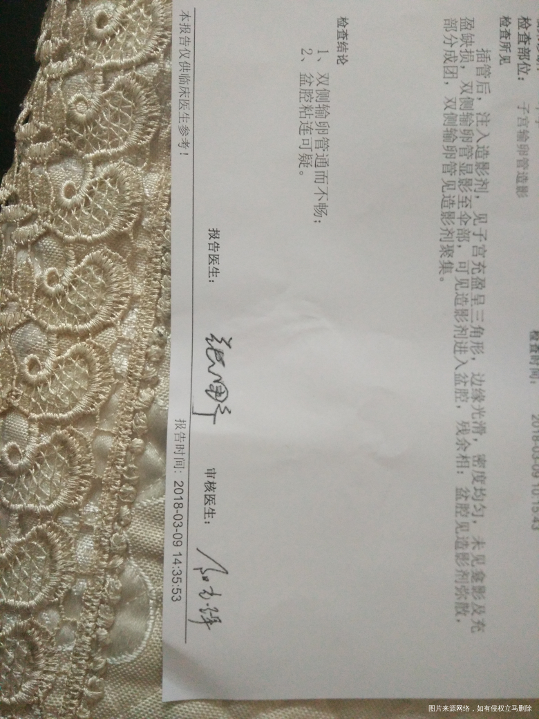 输卵管造影回来...请各位医生给些建议!