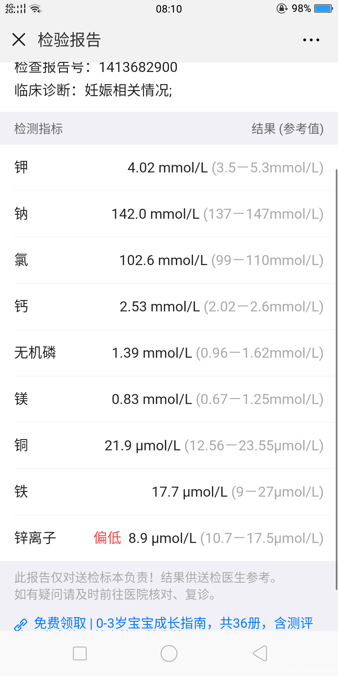 这是做的微量元素检查麻烦医生帮看看