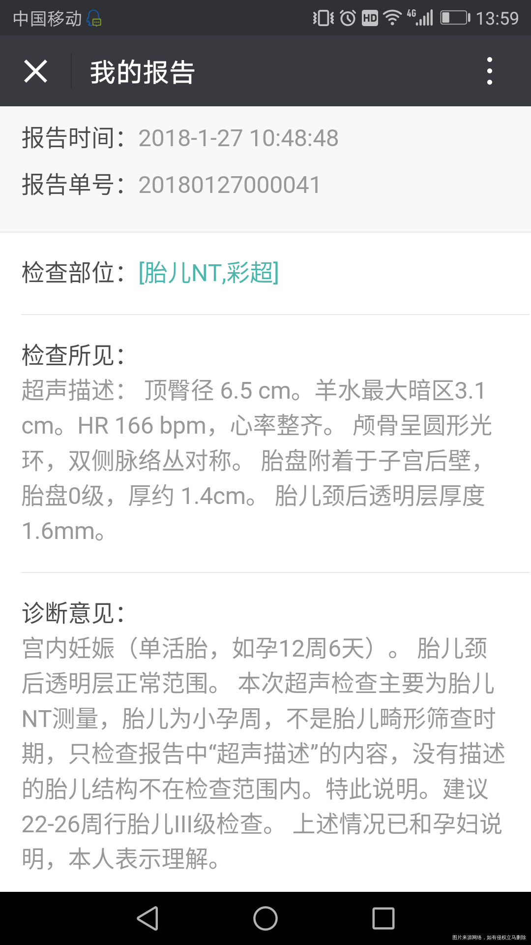 我怀啦 | 今天nt顺利通过啦,宝宝看起来很可爱。