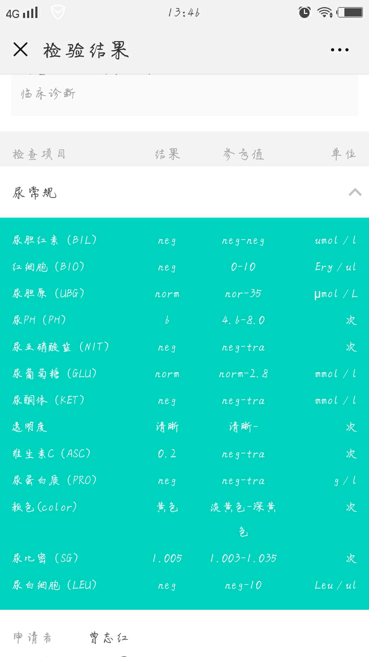 请医生帮忙看一下抽血检查的结果。