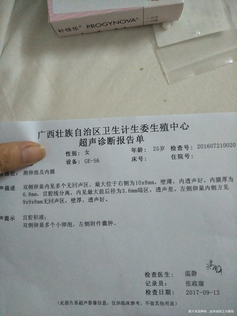 今天月经第四天检查结果