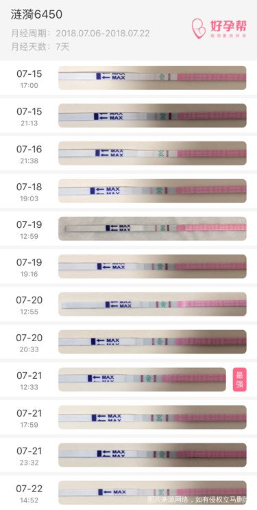 今天头一次测,两天强阳,这样是转弱了吗?