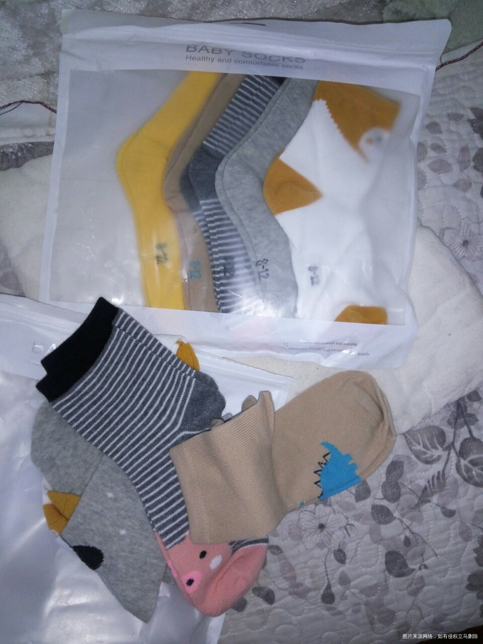 给宝贝儿儿子买了10双袜子啊!