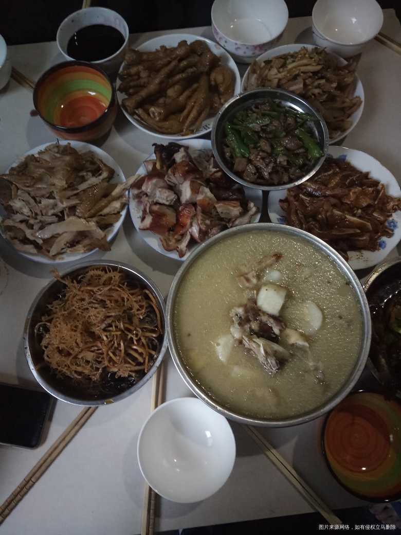 今天买了好多吃的东西