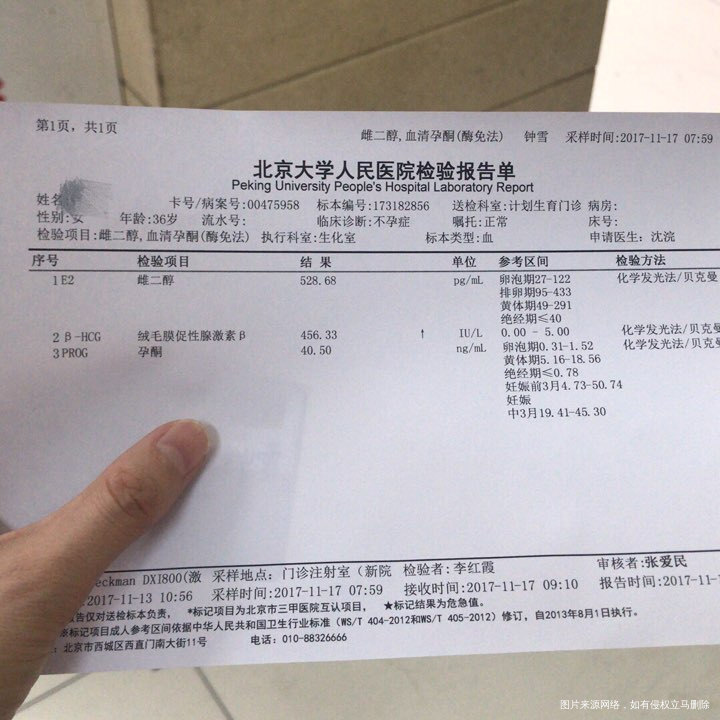 11月17日第一次14天血值,单胎成功。继续每天打黄体酮,肝素。再一周抽血再看翻...