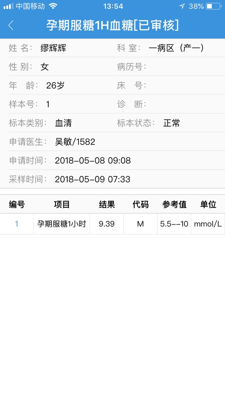 产后45天复查血糖,麻烦医生帮我看下