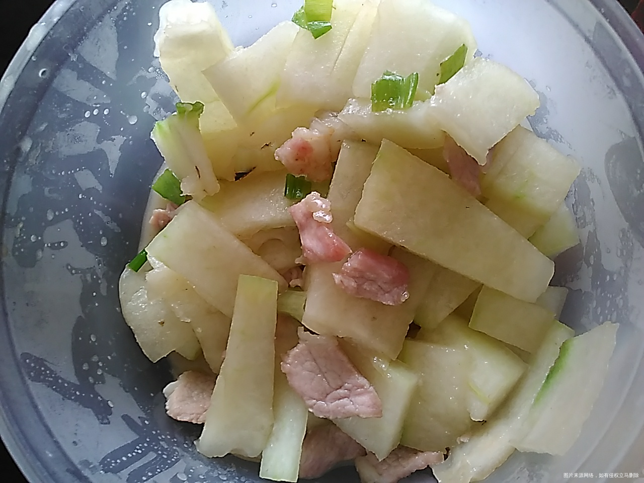 我的午餐,冬瓜炒肉,加米饭