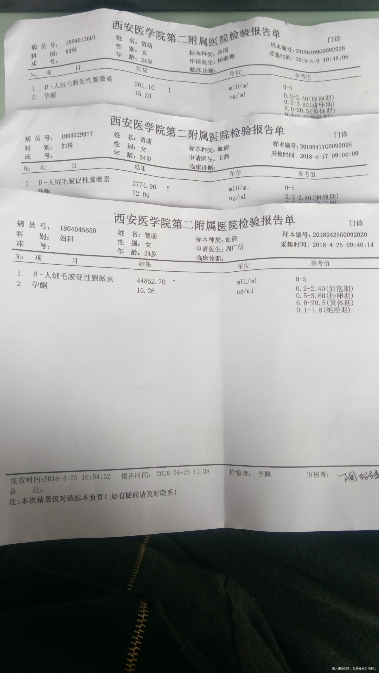 大夫帮忙给看看孕酮,降下来了,急急急