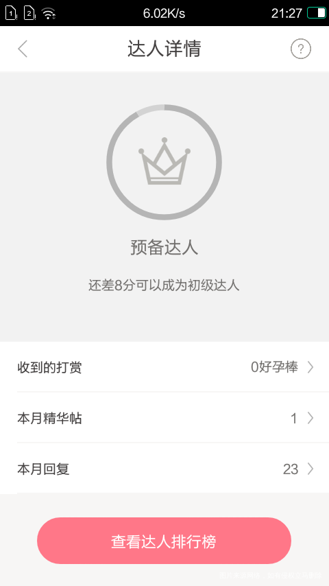 成为中级达人,需要多少个