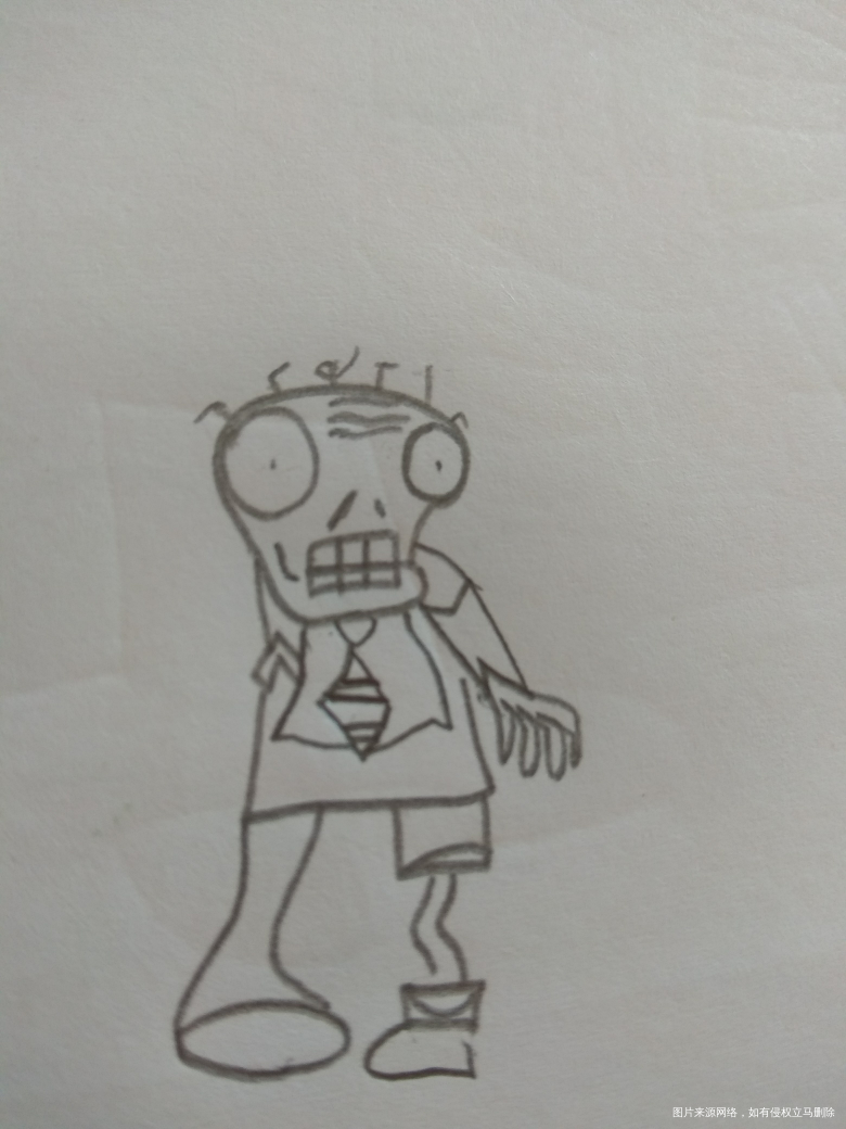 大儿子就是植物大战僵尸粉,画画只画这个系列的,上了半年小学了,始终没换过别的画