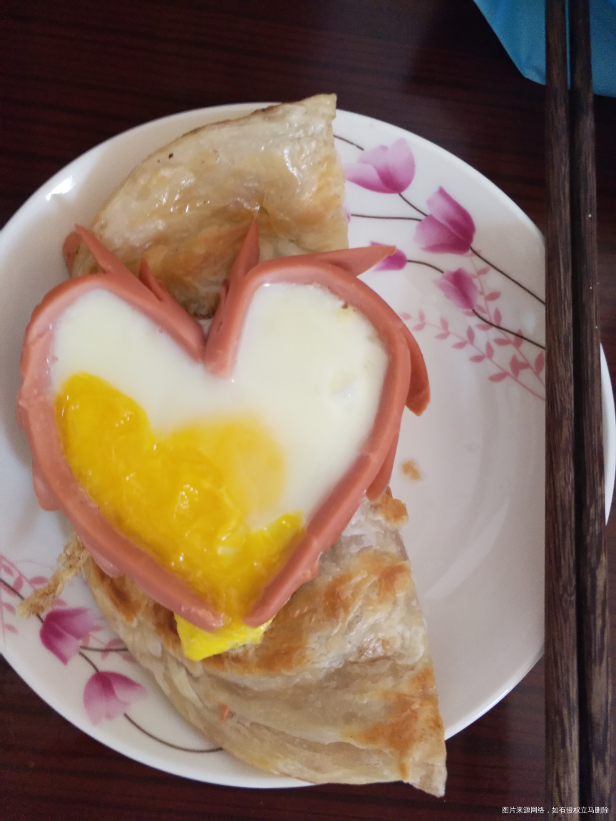 老公今早给我做的爱心早餐