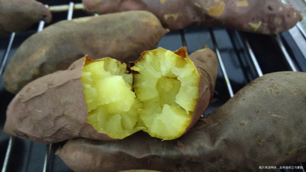 冬天了,来炉烤地瓜,热呼呼的
