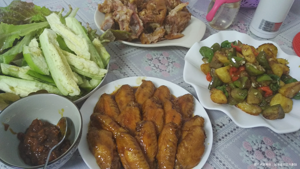 今天晚饭,天天长肉的节奏