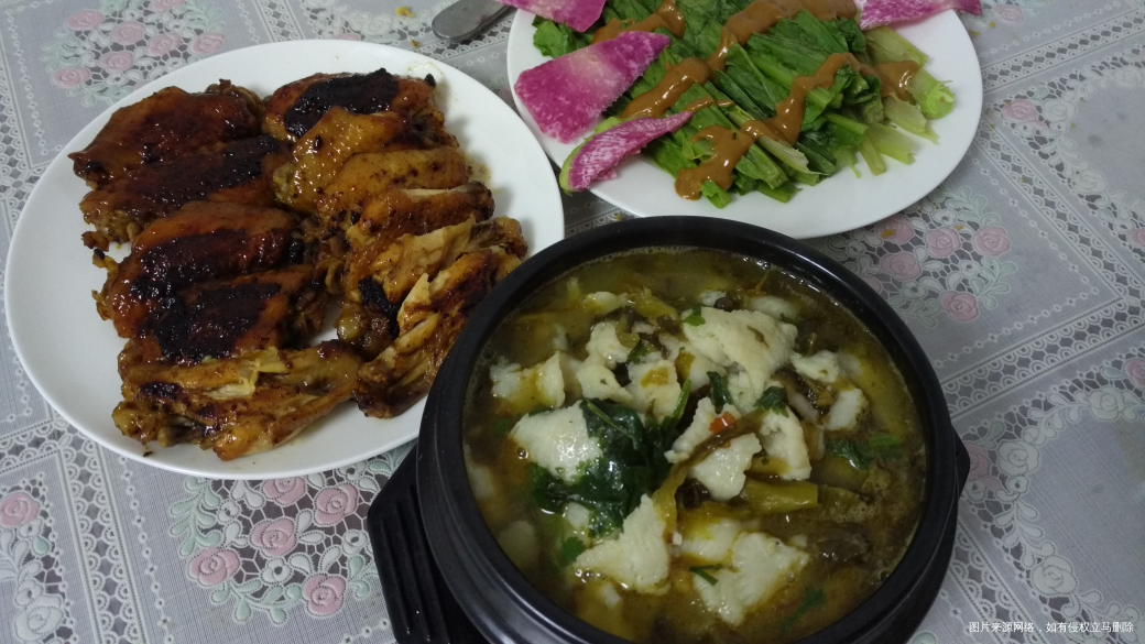 今天的晚饭,酸菜巴沙鱼