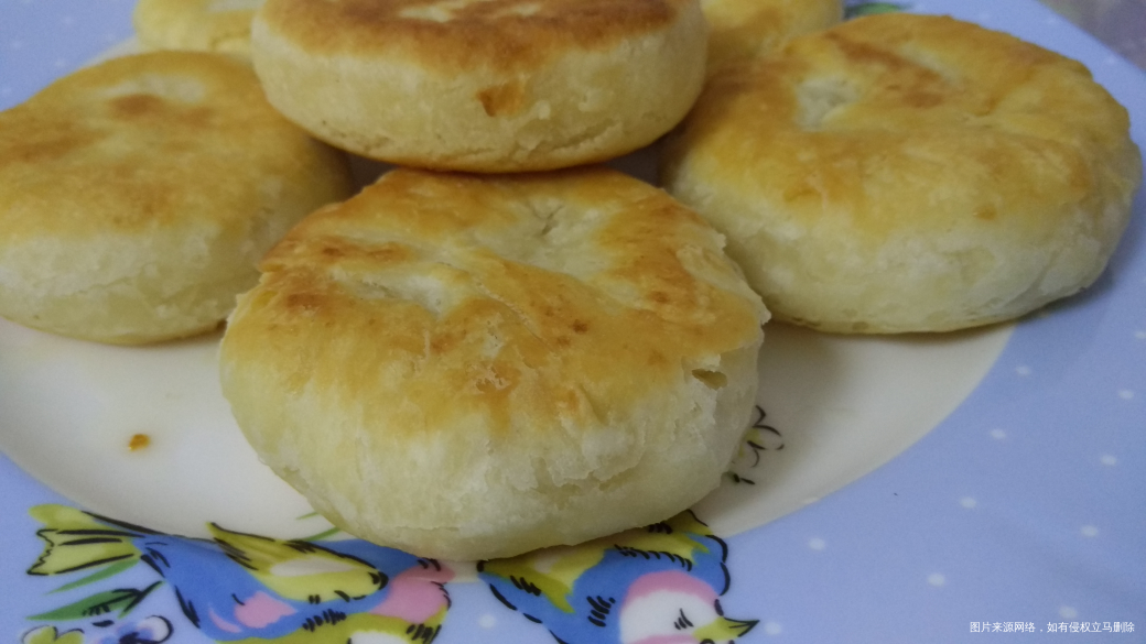 今天们晚饭,油酥小糖饼