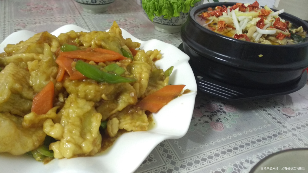 今天的晚饭,就两个菜,居然