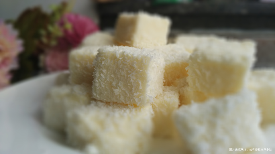 椰蓉牛奶小方,消灭淡奶油