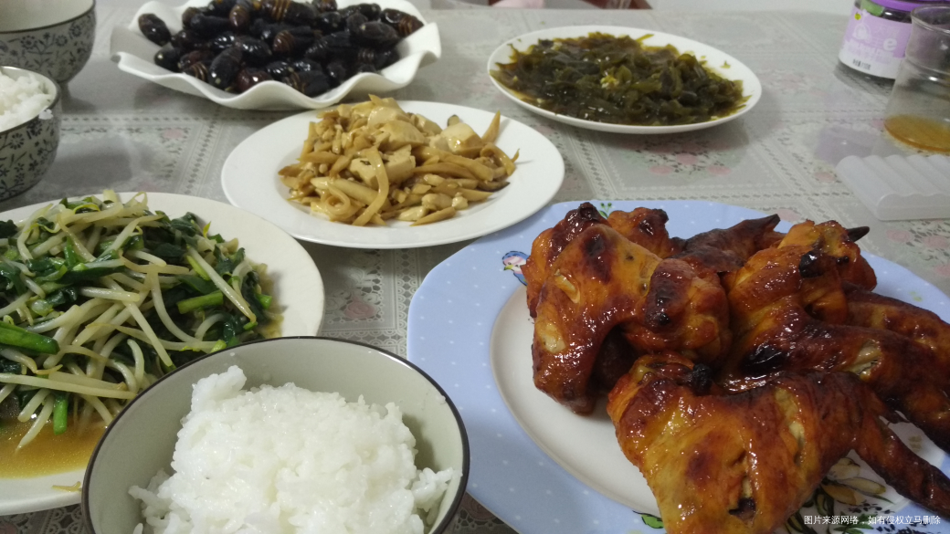 今天的晚饭,好几天没好好做饭了