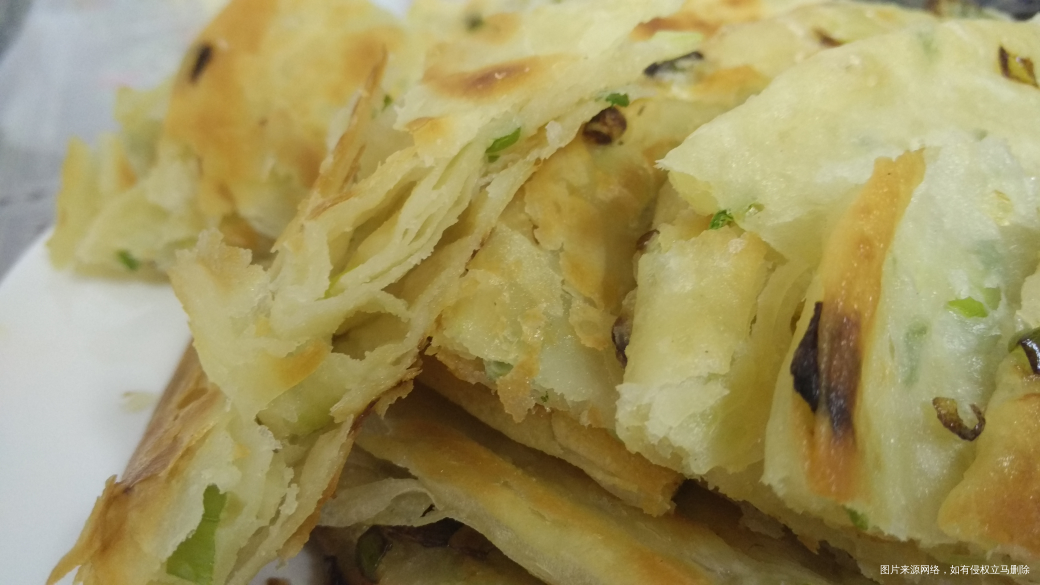 今天的早饭,香酥葱油饼