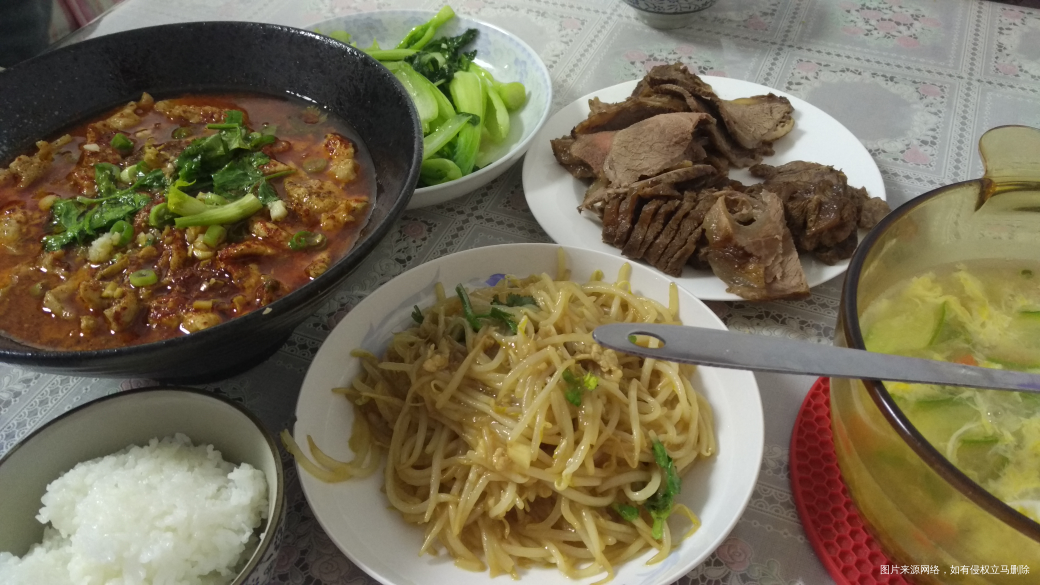 今天的晚饭,有点晚了,睡过头了