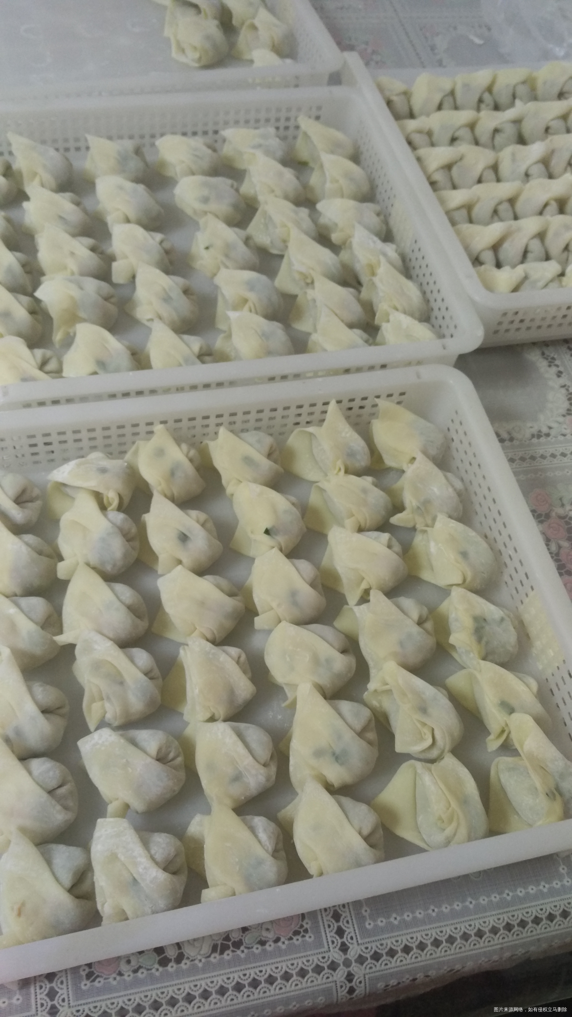 开始冰箱里存货了,先弄的馄饨