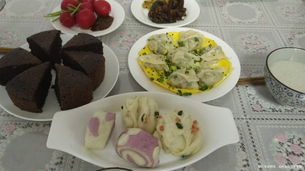 今天的早餐,吃的好饱噢😊