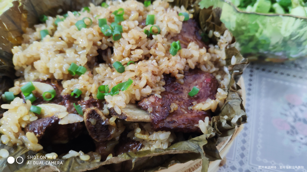 荷叶糯米排骨,头菜粉丝