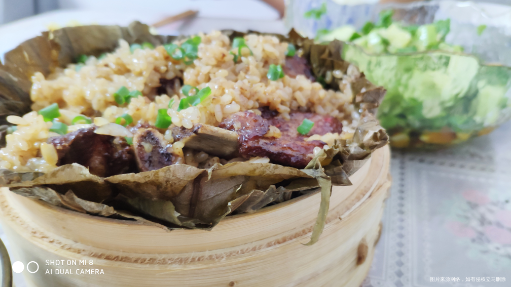 荷叶糯米排骨,头菜粉丝