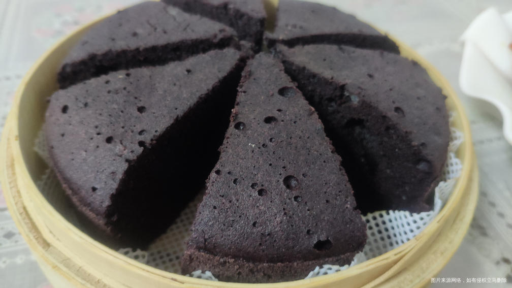 今天认真的做了回黑米糕