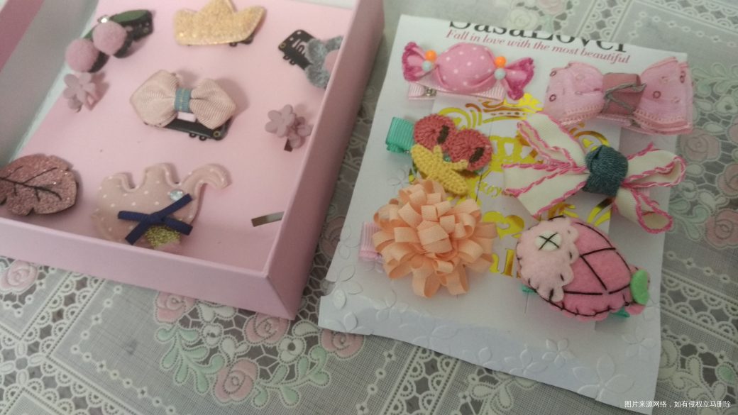 给宝宝买的小头夹到了