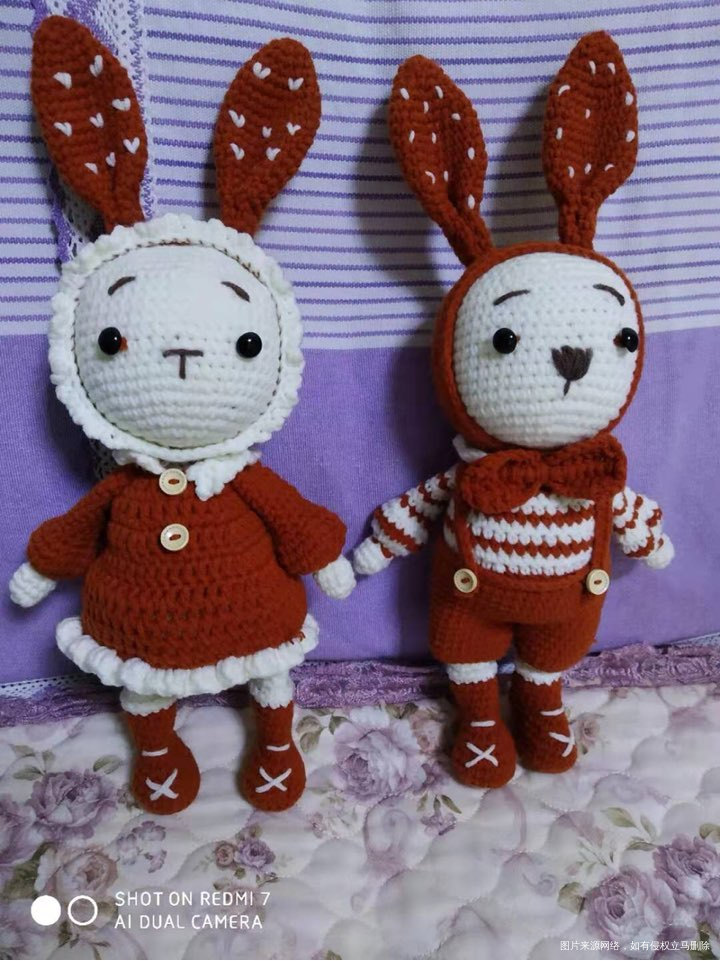 宝贝姥姥给宝贝的小兔子完成啦